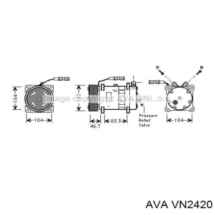 Радіатор охолодження двигуна, додатковий VN2420 AVA