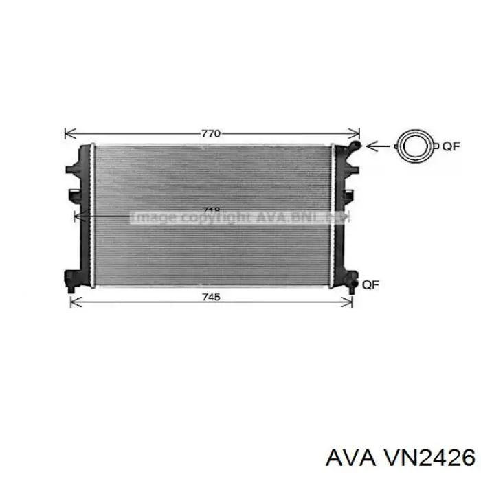 VN2426 AVA радіатор охолодження, додатковий