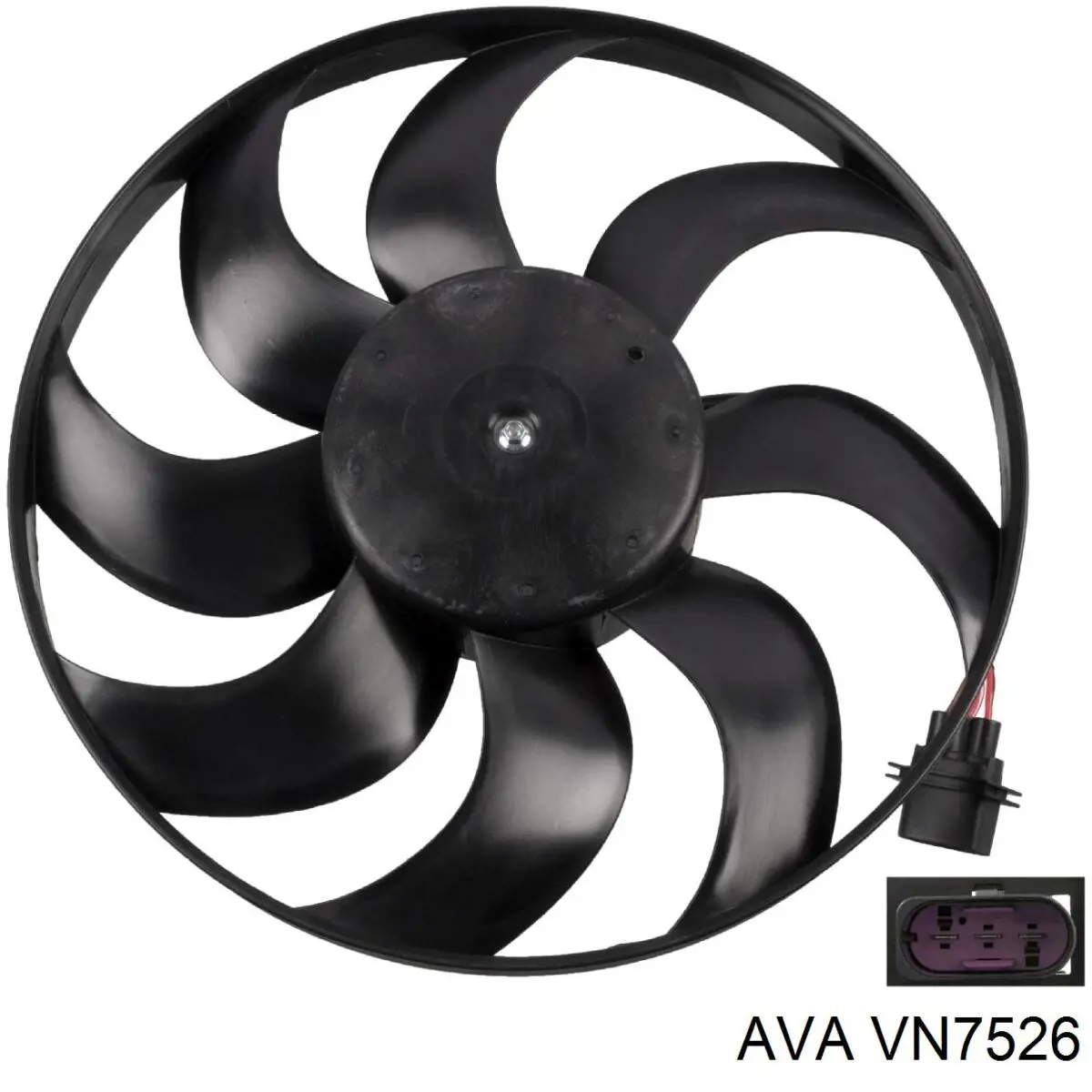 VN7526 AVA електровентилятор охолодження в зборі (двигун + крильчатка)
