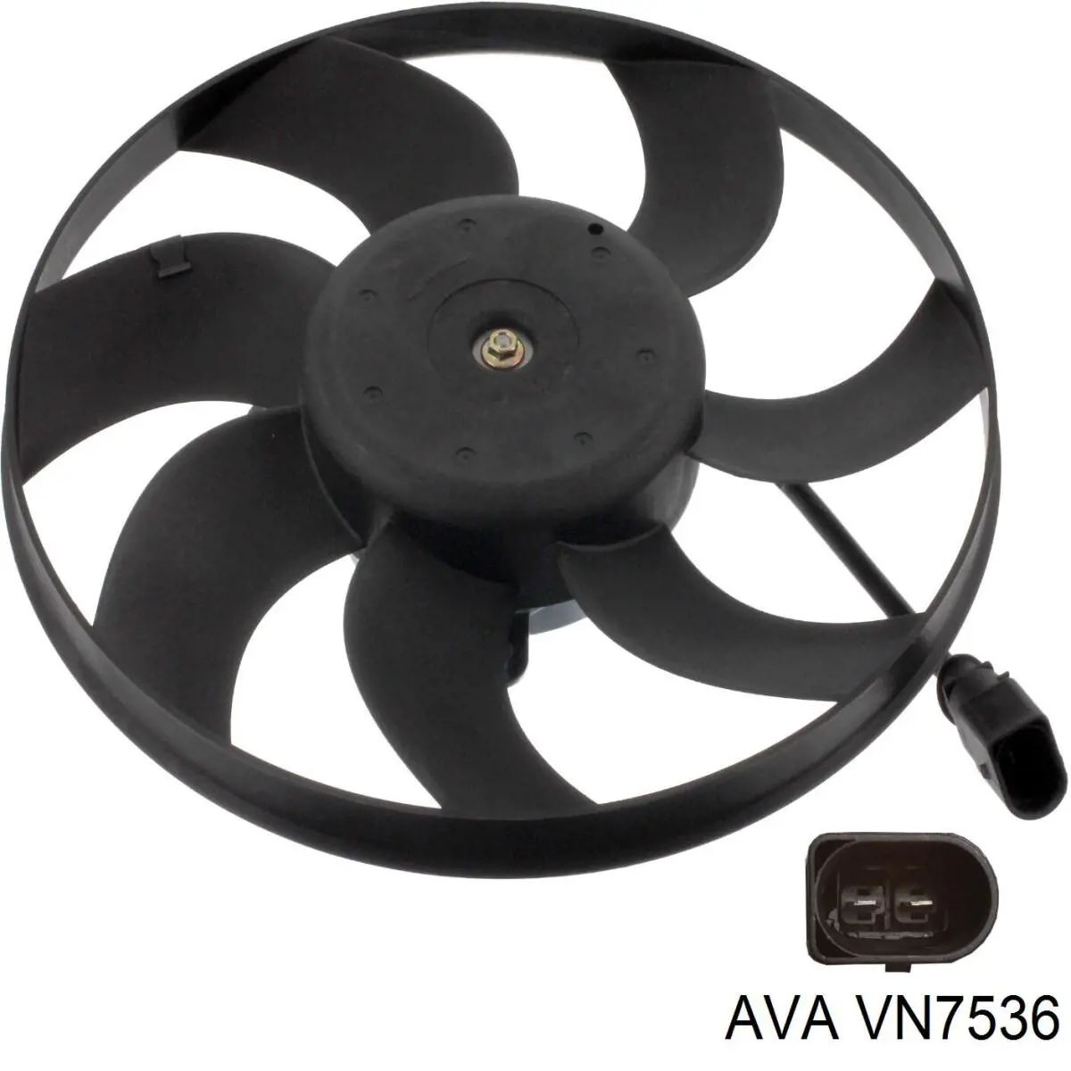 VN7536 AVA електровентилятор охолодження в зборі (двигун + крильчатка, правий)