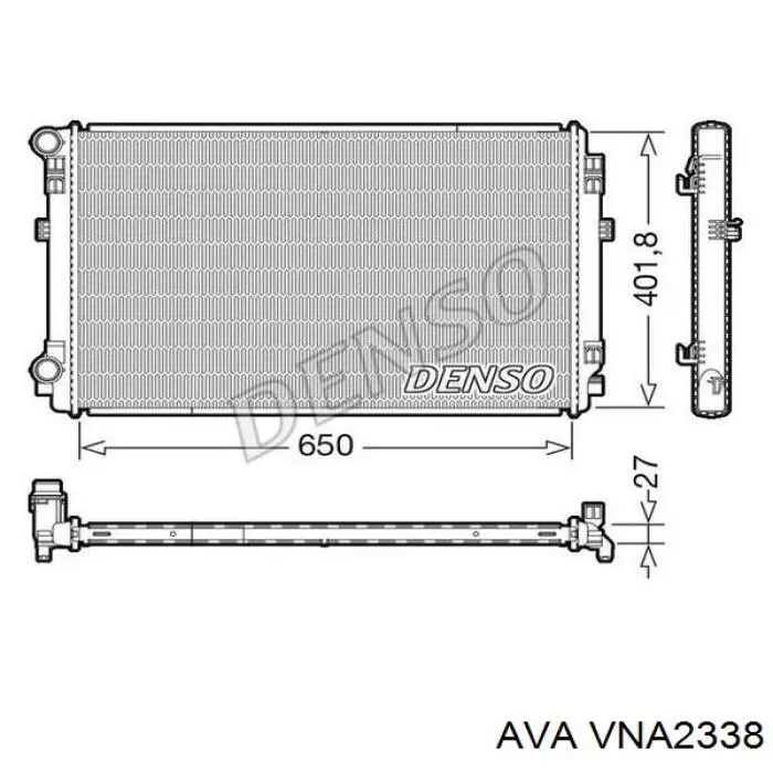 VNA2338 AVA Радіатор охолодження двигуна