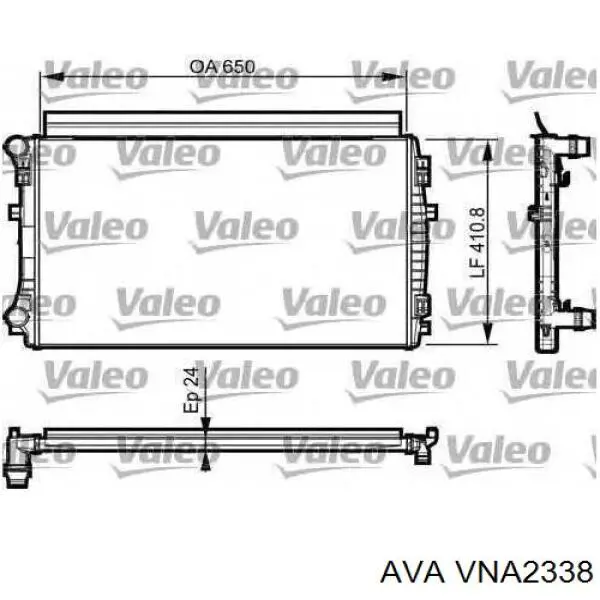 Радіатор основний AVA VNA2338 ціна, від 77.19 USD