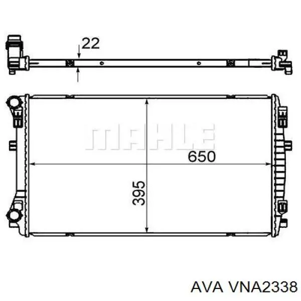 Радіатор основний AVA VNA2338 ціна, від 77.19 USD