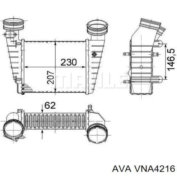 Купити VNA4216 AVA Радіатор интеркуллера