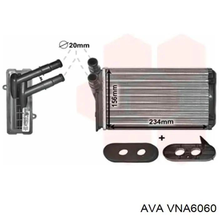 Радіатор пічки VNA6060 AVA