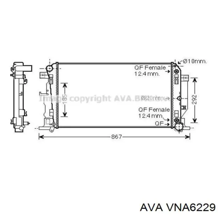 Радіатор пічки VNA6229 AVA