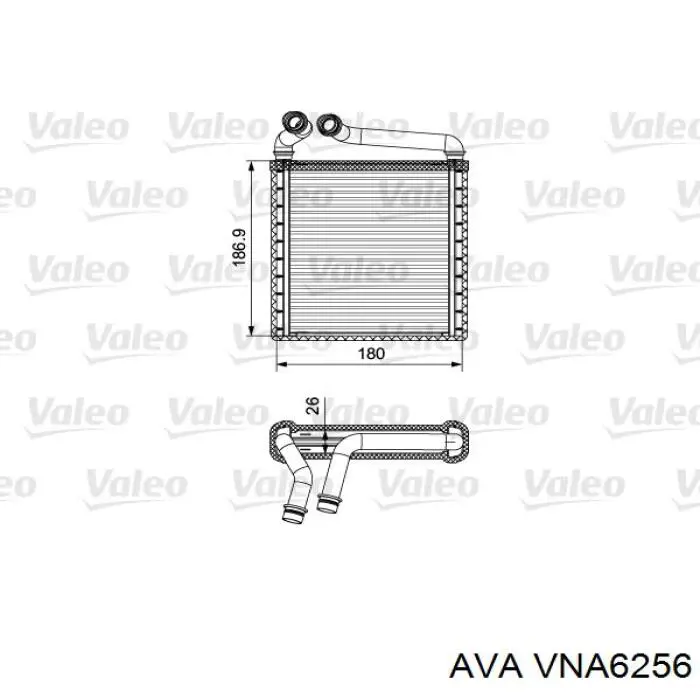 Радіатор пічки (обігрівача) VNA6256 AVA