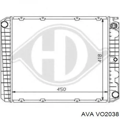 Радіатор основний AVA VO2038 ціна, від 109.65 USD