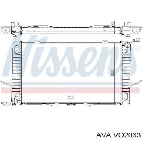 Радіатор VO2063 AVA