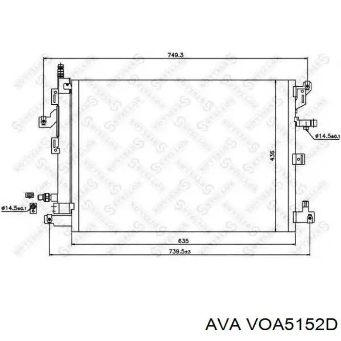 Радіатор кондиціонера VOA5152D AVA