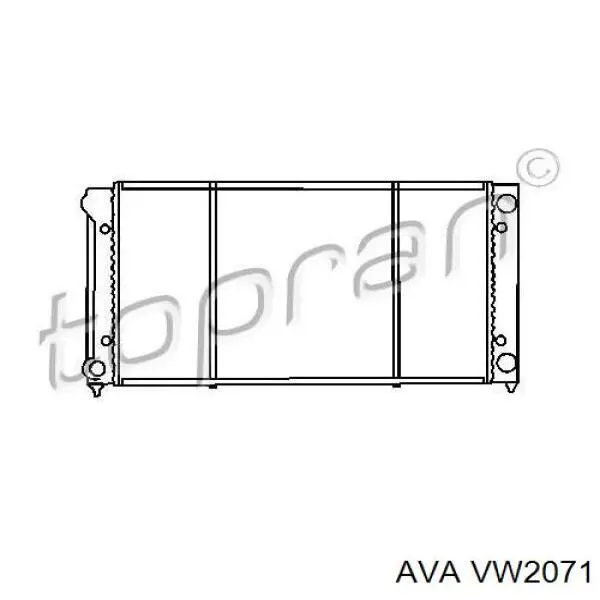 Радіатор охолодження двигуна VW2071 AVA