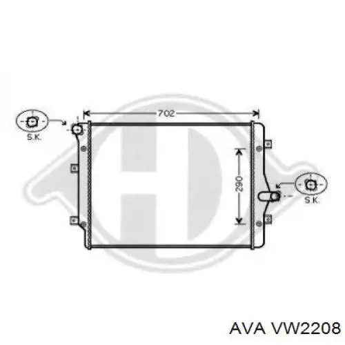 Радіатор основний AVA VW2208 ціна, від 50.67 USD