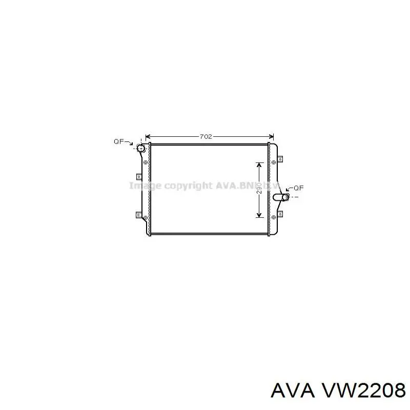 VW2208 AVA радіатор охолодження двигуна