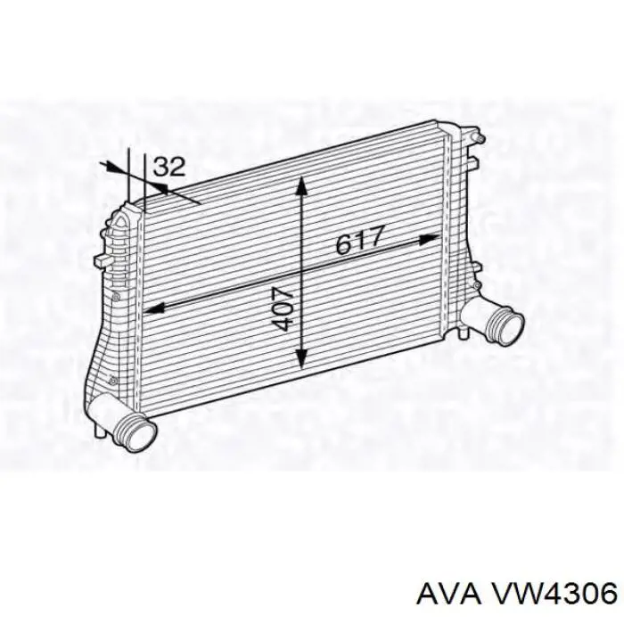 Інтеркулер VW4306 AVA
