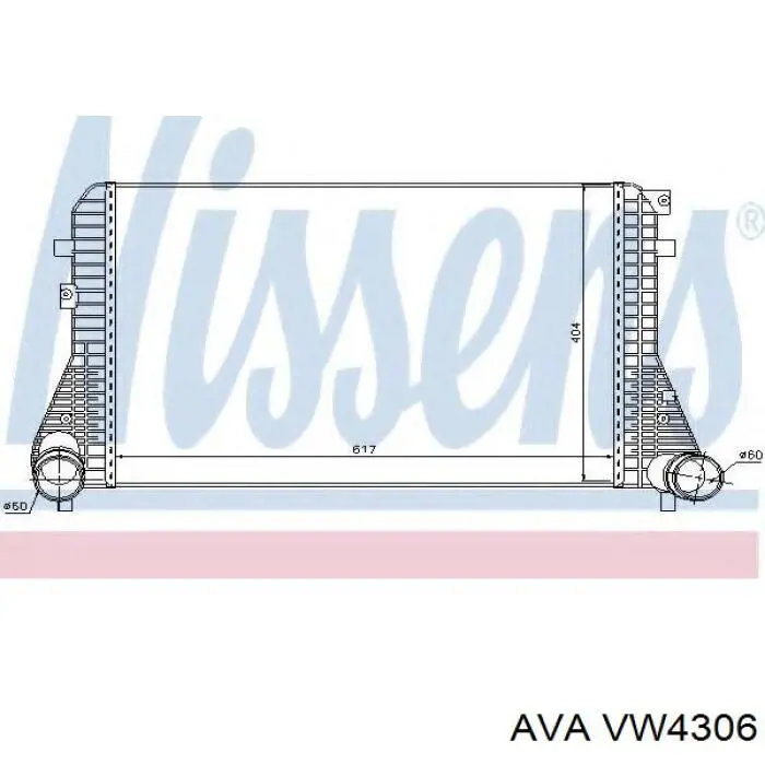 VW4306 AVA радіатор интеркуллера