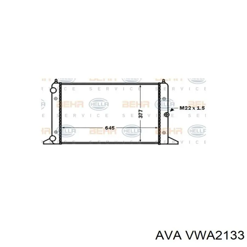 VWA2133 AVA Радіатор охолодження двигуна