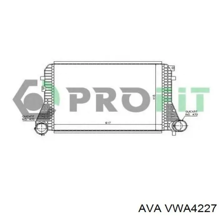 VWA4227 AVA Охолоджувач наддувочного повітря