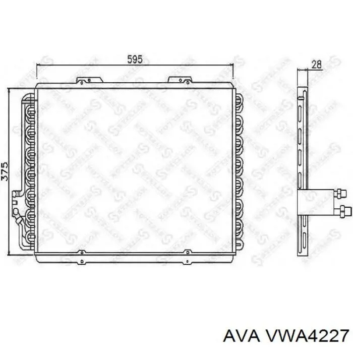 Система охолодження наддувочного повітря AVA VWA4227 ціна, від 63.35 USD