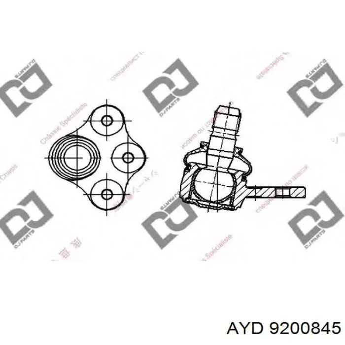 Кульова опора, нижня AYD 9200845 ціна, від 10.19 USD