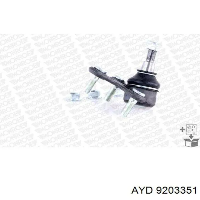 Кульова опора, нижня, права 9203351 AYD