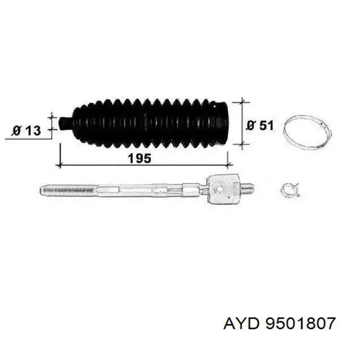 Рульова тяга 9501807 AYD