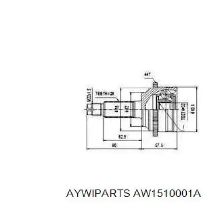 ШРУС зовнішній передній AW1510001A Aywiparts