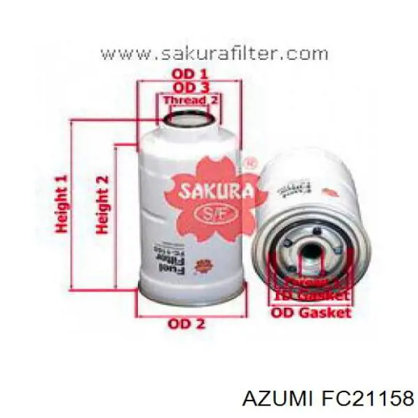 Фільтр тонкого очищення палива Azumi FC21158 ціна, від 16.13 USD