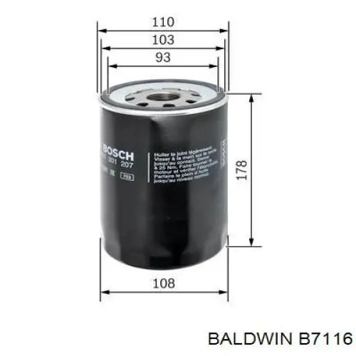 Масляний фільтр B7116 Baldwin