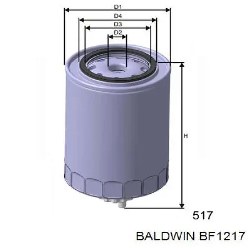 Купити BF1217 Baldwin Фільтр-відстійник палива грубої очистки