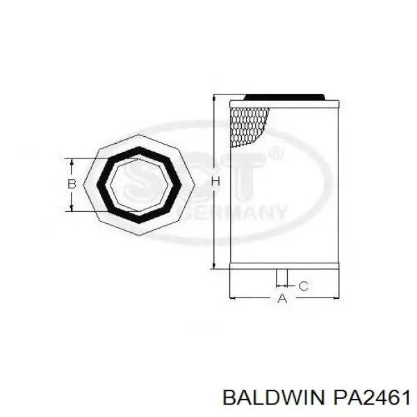 Купити PA2461 Baldwin Автомобільний фільтр повітря