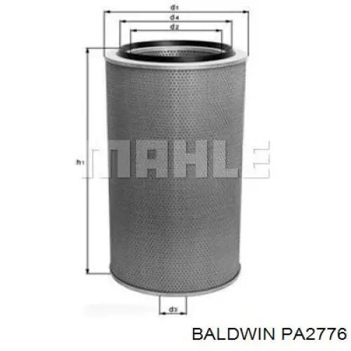 Фільтр повітряний PA2776 Baldwin