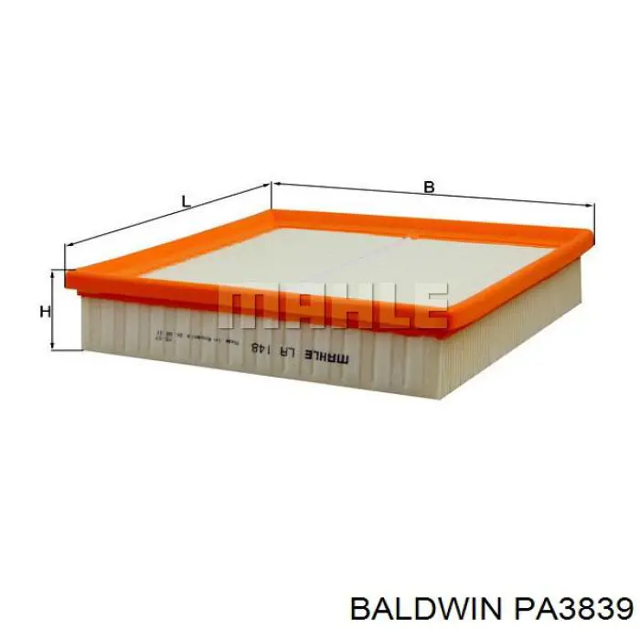 Купити PA3839 Baldwin Фільтр салону вугільний