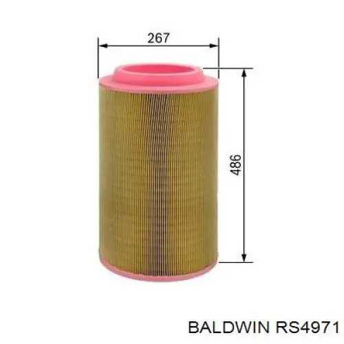 RS4971 Baldwin Воздушный фильтр (Основной фильтр)