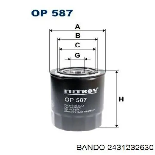 ГРМ ремінь Bando 2431232630