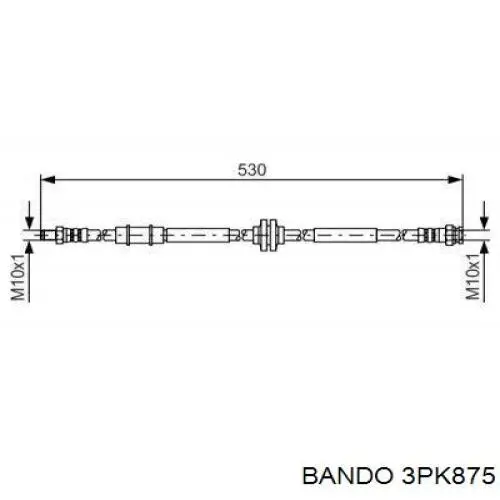 Ремінь приводний, агрегатів 3PK875 Bando