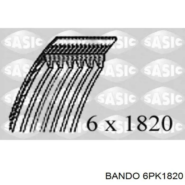 6PK1820 Bando ремінь приводний, агрегатів