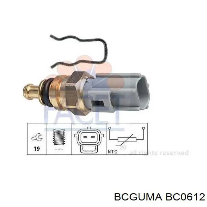 BC0612 Bcguma Сайлентблок задньої ресори, передній
