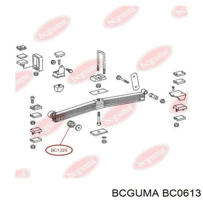 Сайлентблок ресори, задній Bcguma BC0613 ціна, від 5.90 USD
