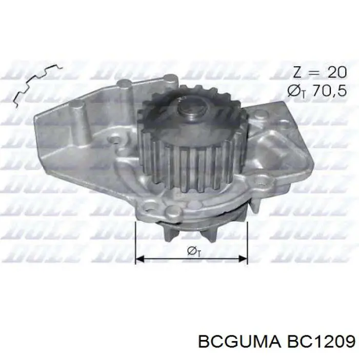 BC1209 Bcguma Подушка (опора) двигуна нижня (сайлентблок)