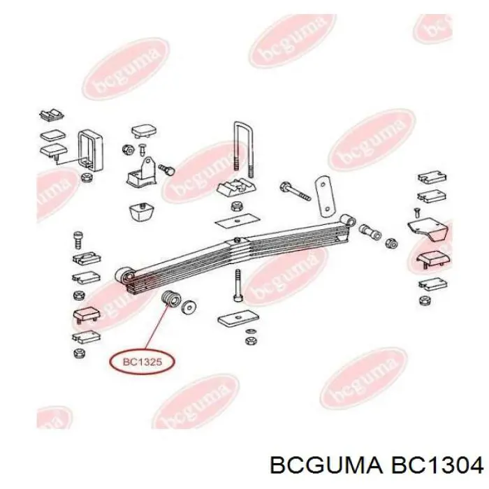 BC1304 Bcguma сайлентблок амортизатора заднього
