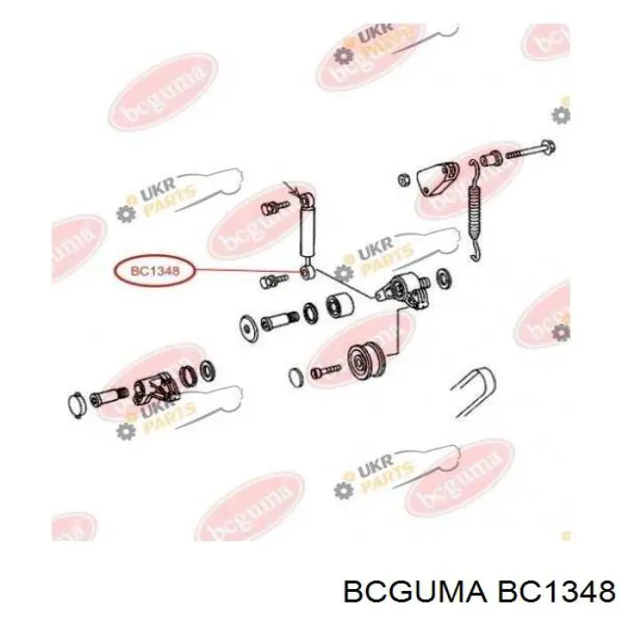 BC1348 Bcguma втулка амортизатора натягувача привідного ременя