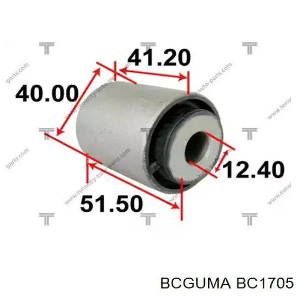 Сайлентблок заднього поперечного важеля Bcguma BC1705 ціна, від 5.28 USD
