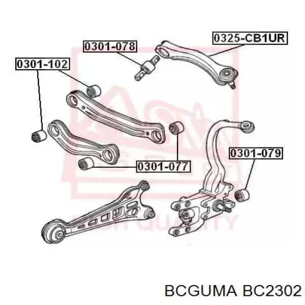 Купити BC2302 Bcguma Сайлентблок цапфи задньої
