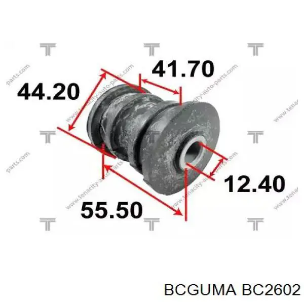 BC2602 Bcguma Сайлентблок заднього поздовжнього важеля, задній