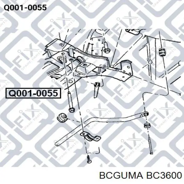 Сайлентблок переднього важеля BC3600 Bcguma