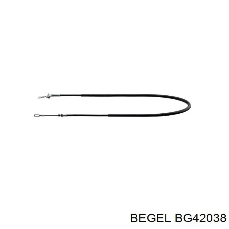 BG42038 Begel Трос ручного гальма задній, правий/лівий
