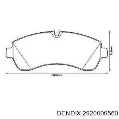 2920009560 Jurid/Bendix Передні гальмівні колодки
