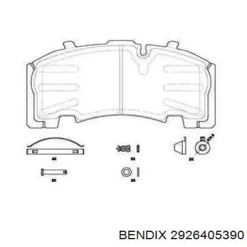 Купити 2926405390 Jurid/Bendix Задні колодки
