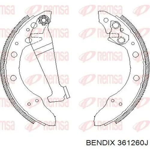 Купити 361260J Jurid/Bendix Колодки гальмові задні, барабанні