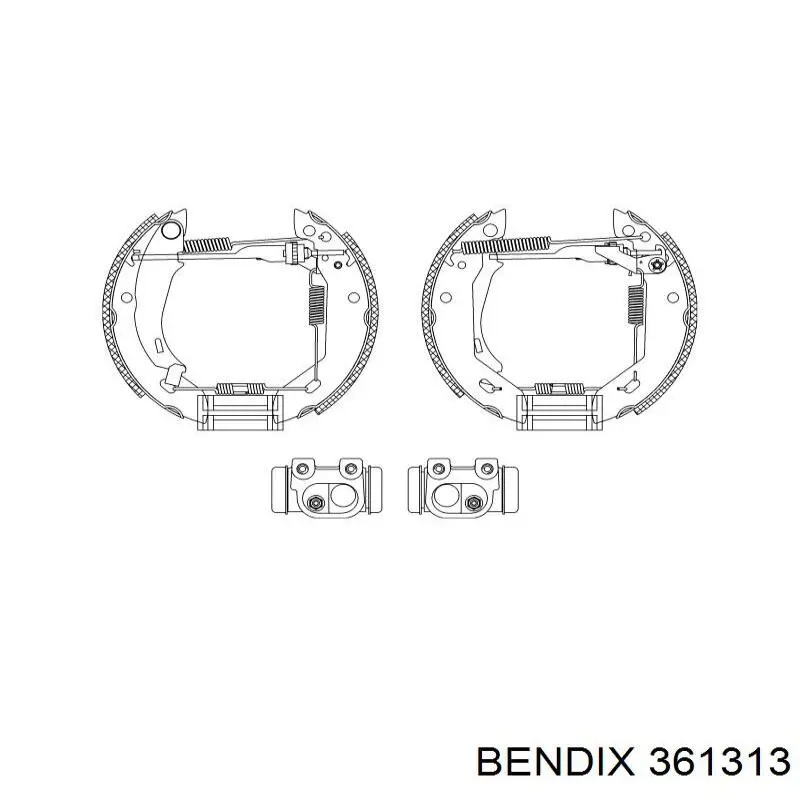 Купити 361313 Jurid/Bendix Колодки гальмові задні, барабанні